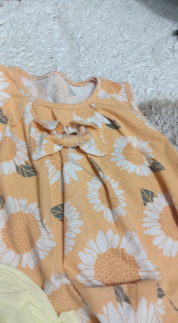 Kısa Kollu Sarı Keten Bluz - Görsel 4