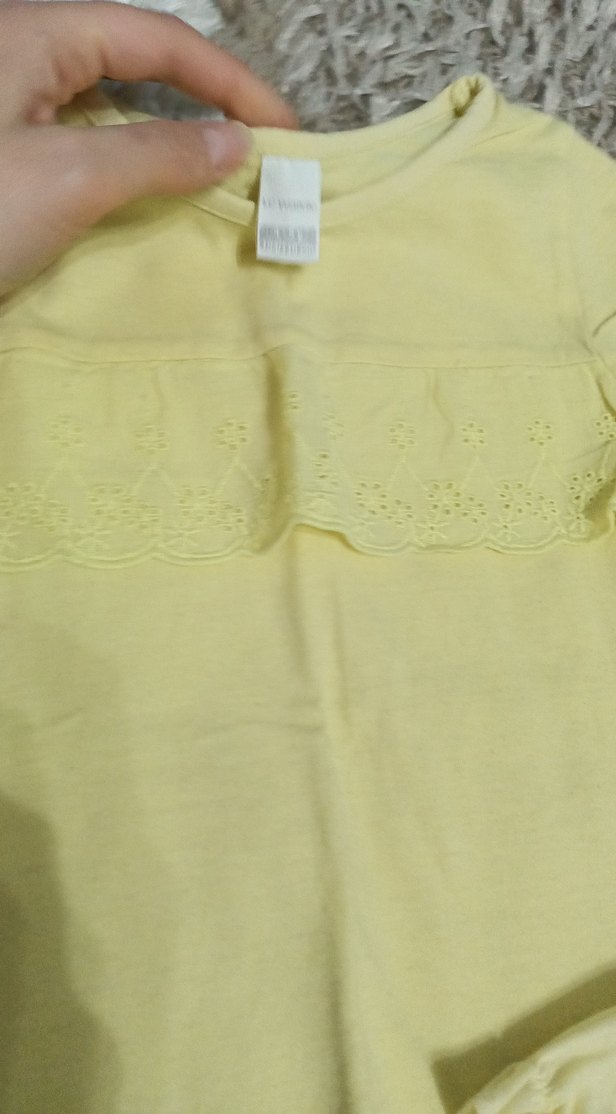 Kısa Kollu Sarı Keten Bluz - Görsel 2