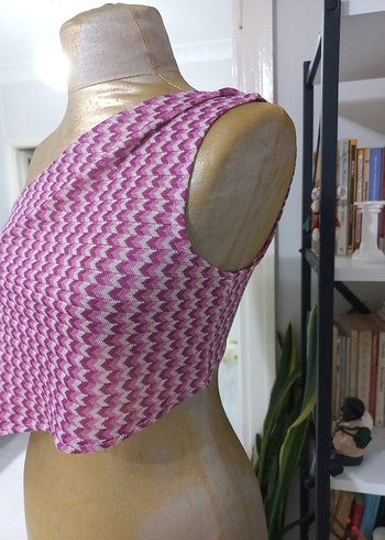 m Beden pembe Renk Pembe Drape Kadın Bohem Wrap