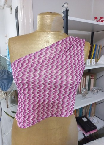 m Beden Pembe Drape Kadın Bohem Wrap