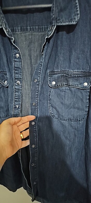 xl Beden lacivert Renk Mavi koyu lacivert yumuşak kot gömlek