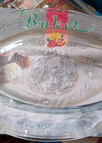 Paşabahçe cam büyük sunum tabağı