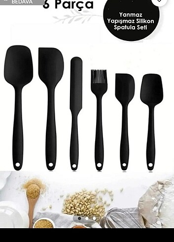 6'li Silikon spatula set