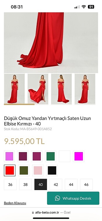 s Beden kırmızı Renk Alfabeta kırmızı elbise