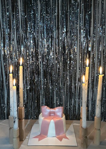 Parlak Gri Saçaklı Perde - Görsel 3