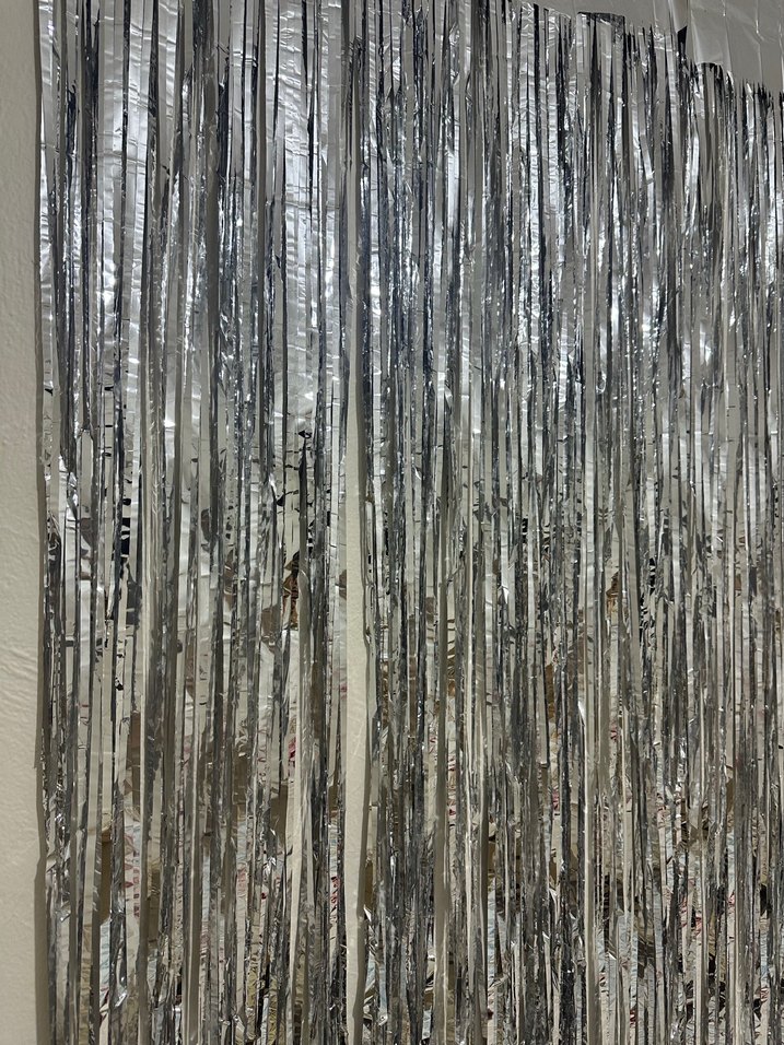 Parlak Gri Saçaklı Perde - Görsel 2