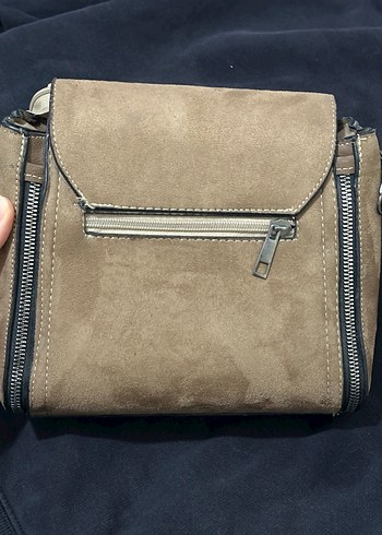 Bej Süet Tokalı Kadın Çanta - Görsel 3