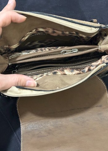 Bej Süet Tokalı Kadın Çanta - Görsel 5