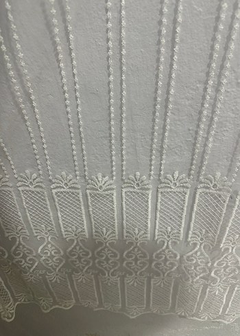  Beden beyaz Renk Bohem İşlemeli Beyaz Perde