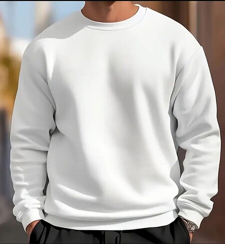 Beyaz sweet shirt