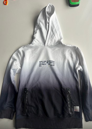 Gri Baskılı Kapüşonlu Hamile Tişörtü - Görsel 4