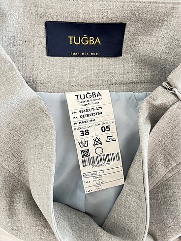 38 Beden gri Renk Tuğba etek