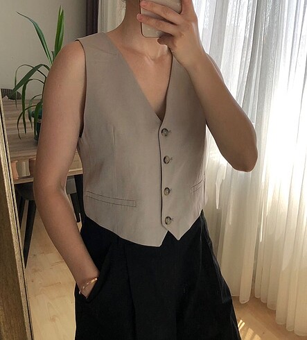xs Beden camel Renk Zara keten yelek
