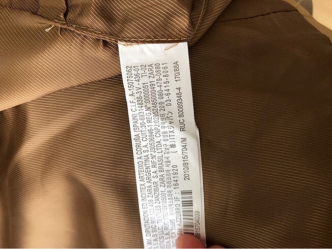 xs Beden kahverengi Renk Zara yelek
