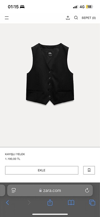 m Beden Arkası kemerli yelek
