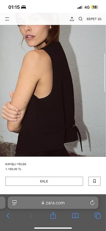 Arkası kemerli yelek
