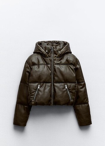 ZARA SUNİ DERİ ESKİTİLMİS GÖRÜNUMLÜ MONT