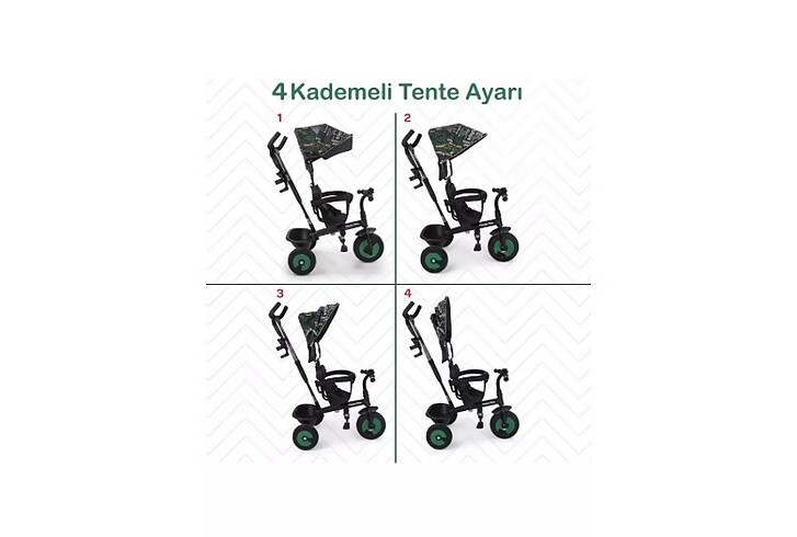 Beden çeşitli Renk 3 Tekerli Ebeveyn Kontrollü Bisiklet