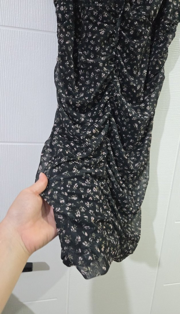 Drapeli Straplez Mini Elbise - Görsel 2