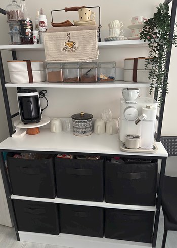 Beyaz Çok Raflı Ev Düzeni Ünitesi - Görsel 2