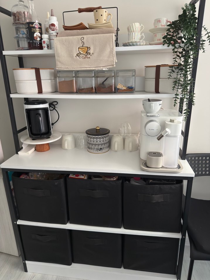 Beyaz Çok Raflı Ev Düzeni Ünitesi - Görsel 2