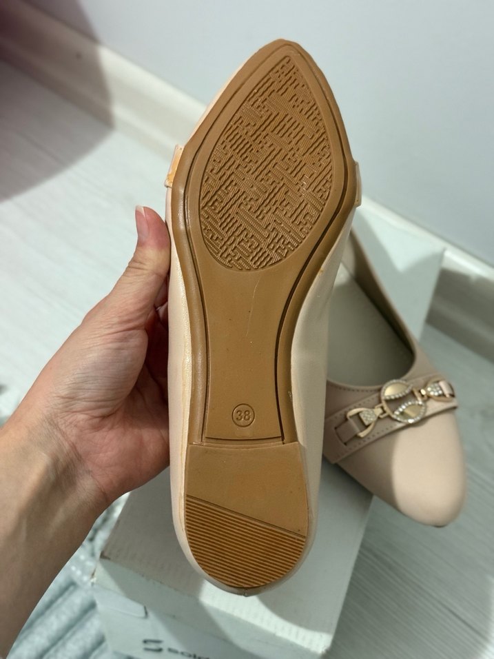 Bej Tokalı Modern Klasik Kadın Topuklu Ayakkabı - Görsel 2