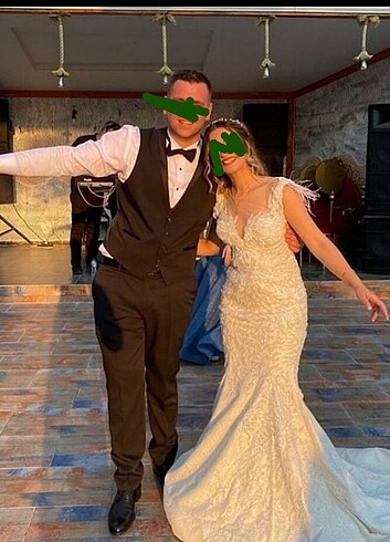 Gelinlik balık model - Görsel 6