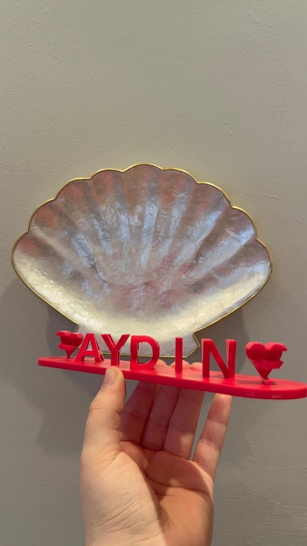 Çiftlere Özel İllüzyon 3D İsimlik | Açı Değişince İsim Değişir - Görsel 2