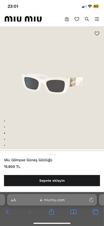 Beden MİU MİU ORİJİNAL GÜNEŞ GÖZLÜĞÜ