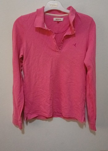 Pembe Kız Çocuk Uzun Kollu Polo Tişört