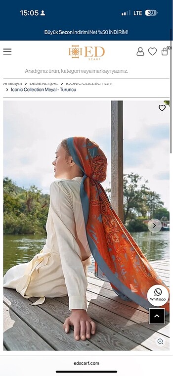 Ed scarfs desenli şal