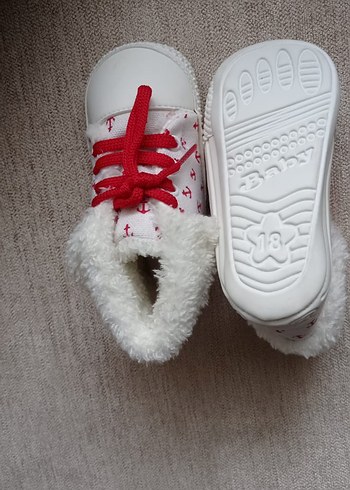 Kız Bebek Beyaz Nakışlı İlk Adım Ayakkabısı - Görsel 4