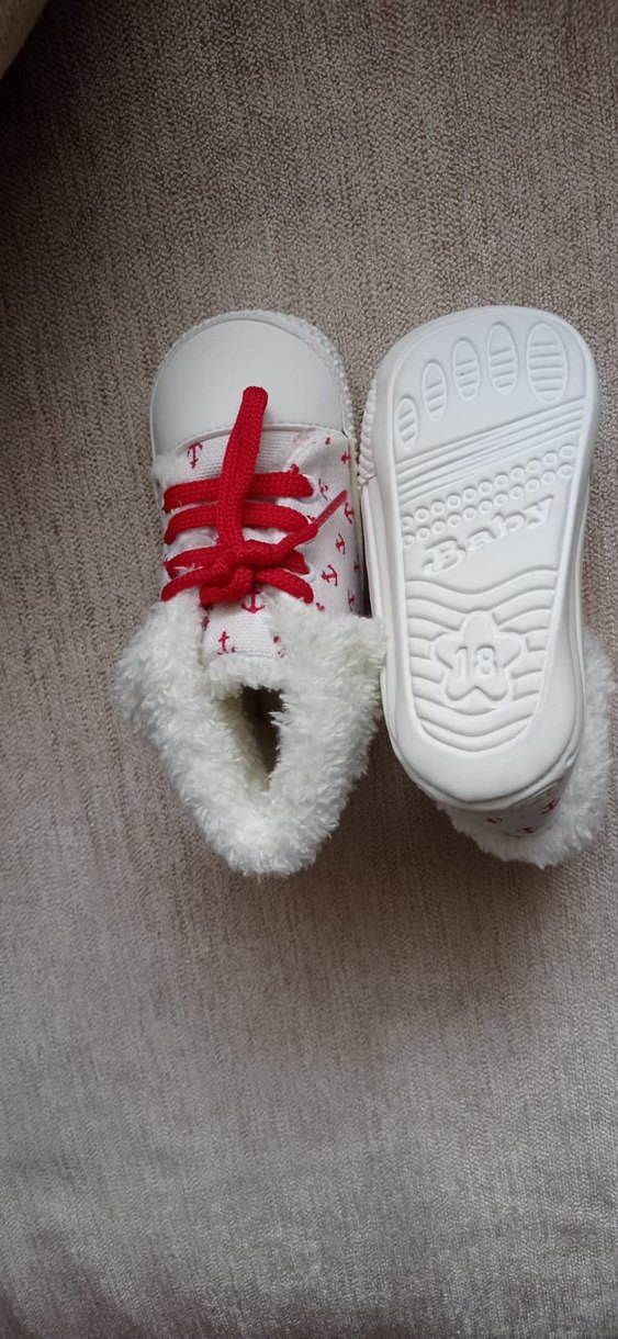 Kız Bebek Beyaz Nakışlı İlk Adım Ayakkabısı - Görsel 4