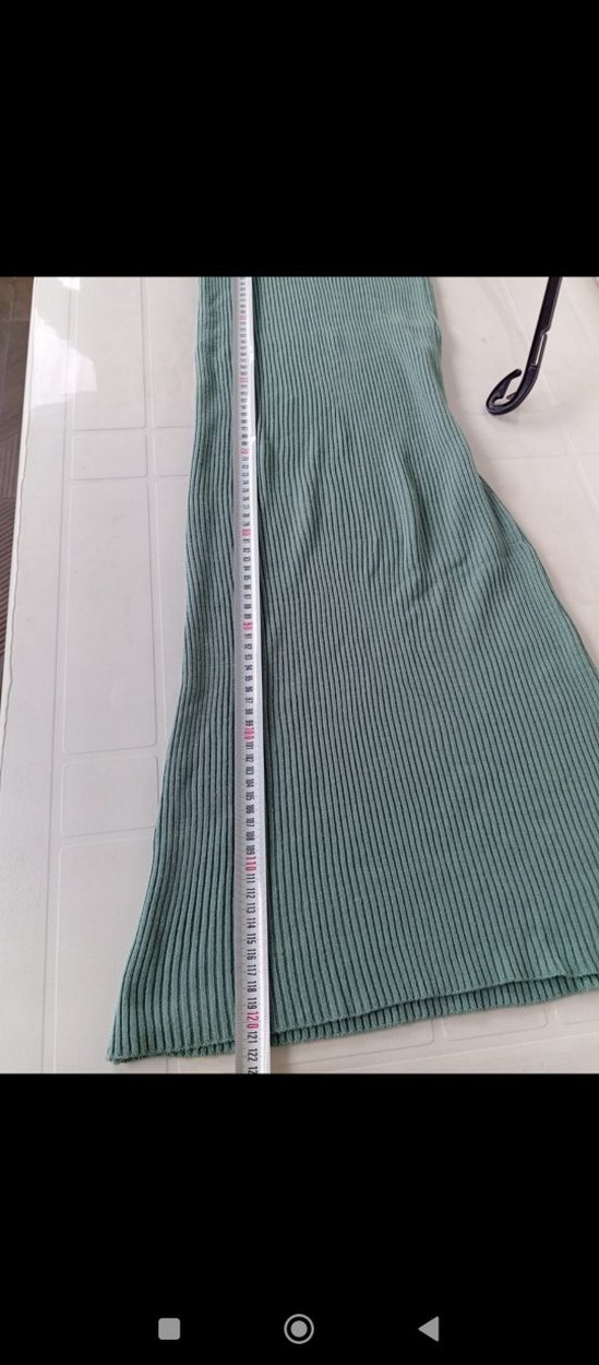 Turkuaz Uzun Askılı Günlük Elbise - Görsel 3