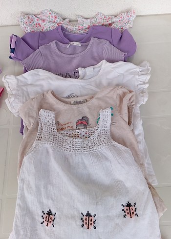 Kız Çocuk Renkli Kısa Kollu Tişört - Görsel 5