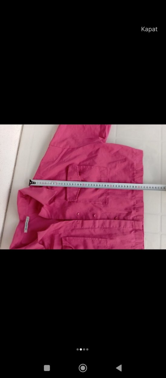 Pembe Mini Düğmeli Kadın Gömlek - Görsel 2