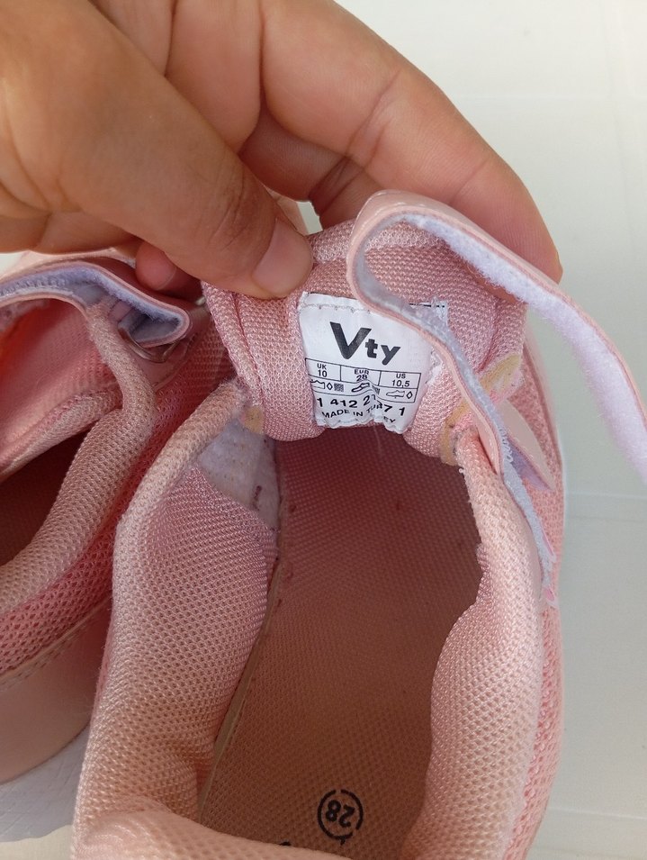 Kız Çocuk Pembe Cırt Cırtlı Spor Ayakkabı - Görsel 3