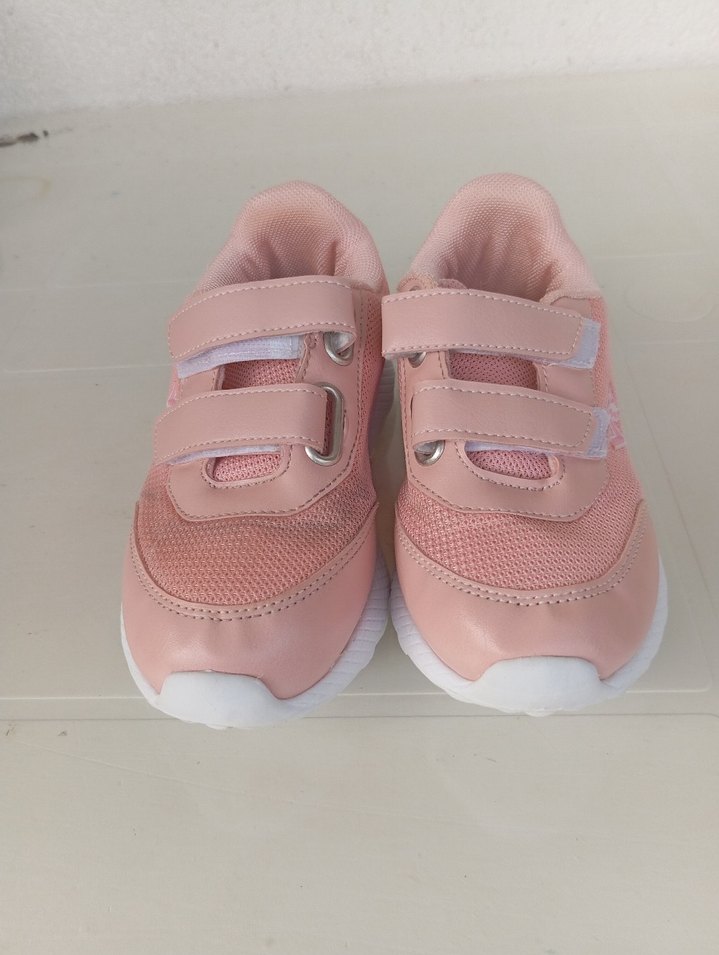 Kız Çocuk Pembe Cırt Cırtlı Spor Ayakkabı - Görsel 2