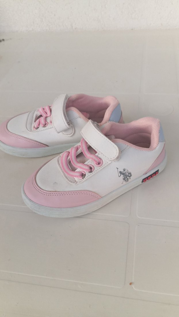 Pembe Kız Çocuk Spor Ayakkabı Velcro - Görsel 5