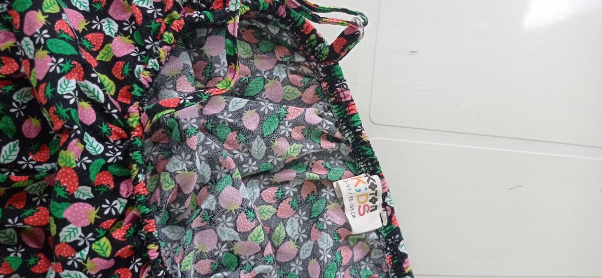 Renkli Desenli Fırfırlı Bebek Kız Tulum - Görsel 4