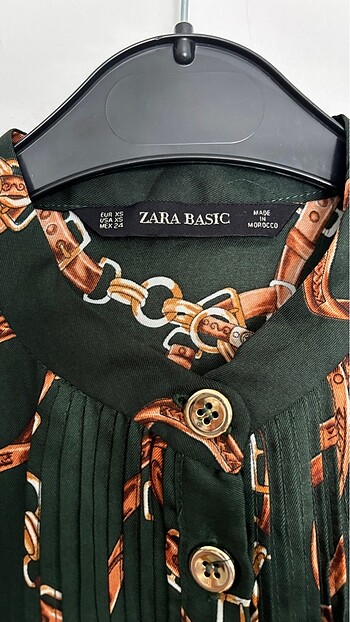 Zara Zincir Desenli Zara Elbise