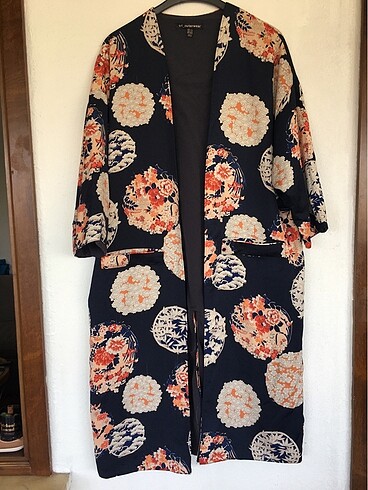 Kaftan desenli uzun trf-outerwear marka