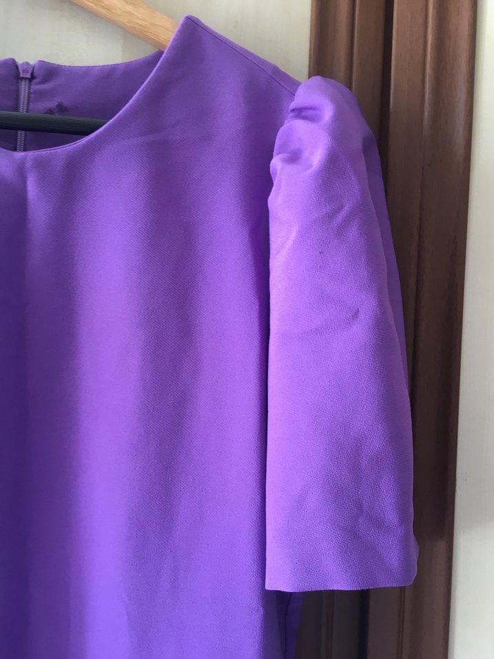 Mor Midi Elbise - Görsel 4