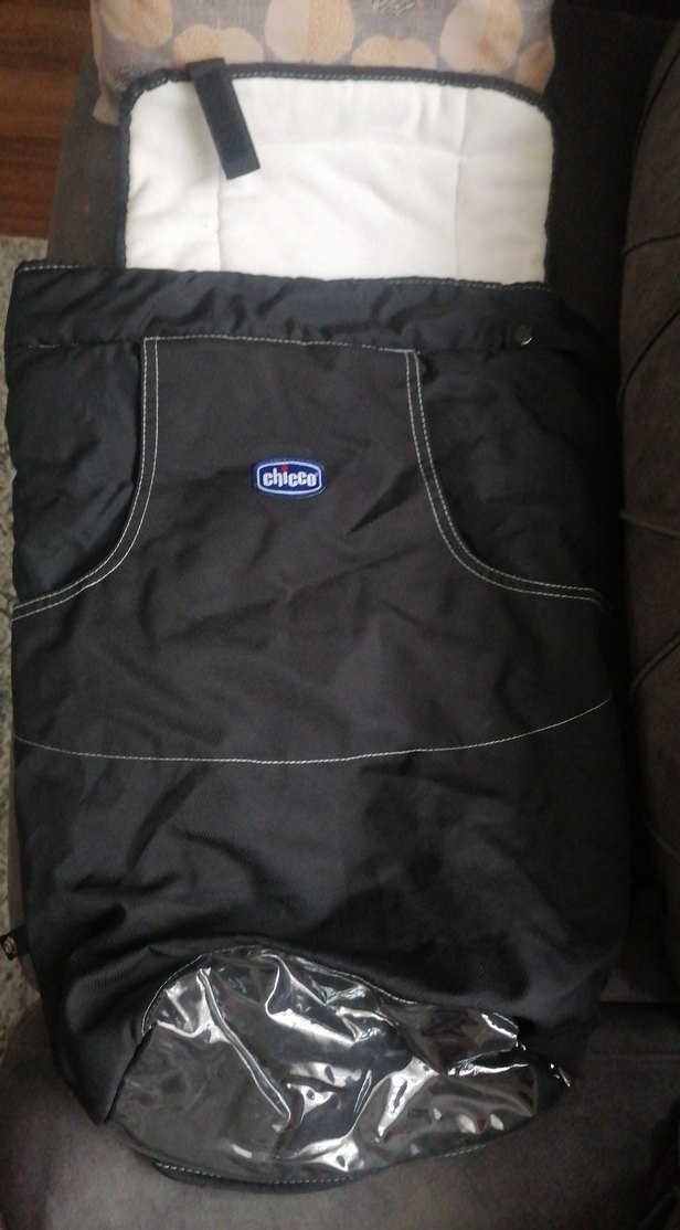 Fermuarlı Siyah bebek arabası koruyucusu - Görsel 2