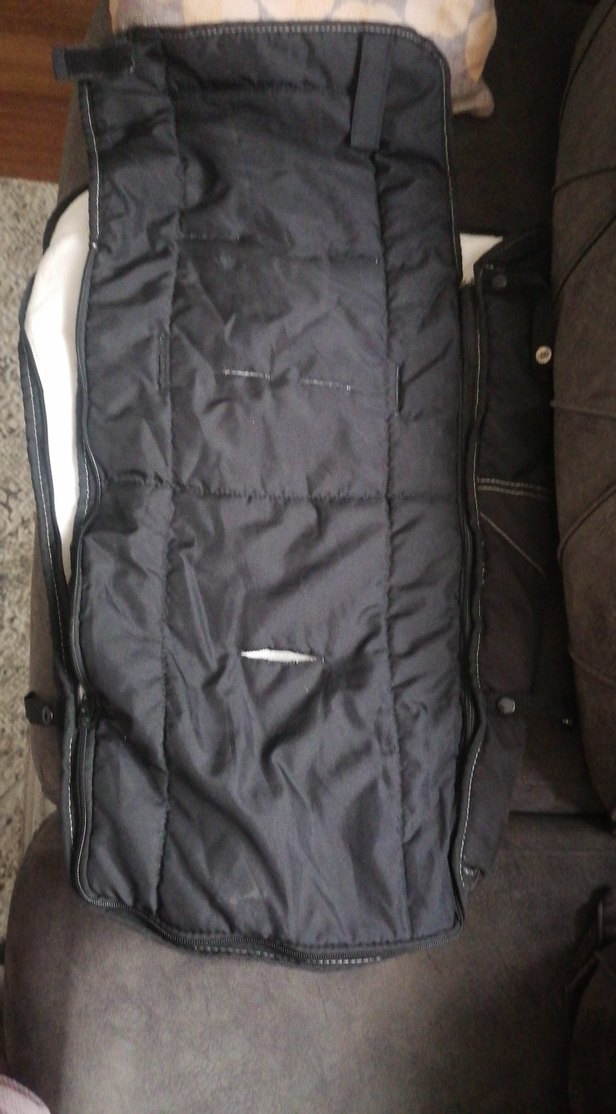 Fermuarlı Siyah bebek arabası koruyucusu - Görsel 4