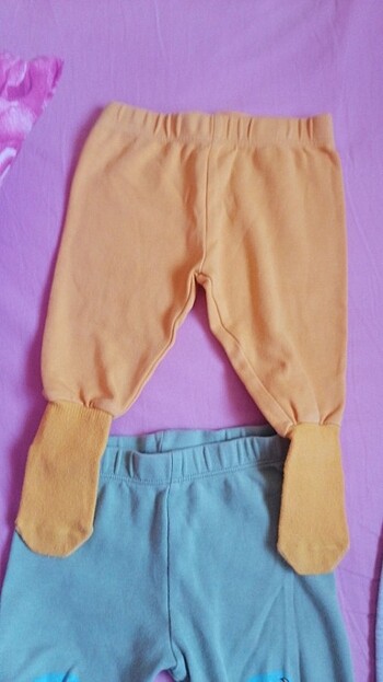 9-12 Ay Beden Çoraplı pijama pantolon