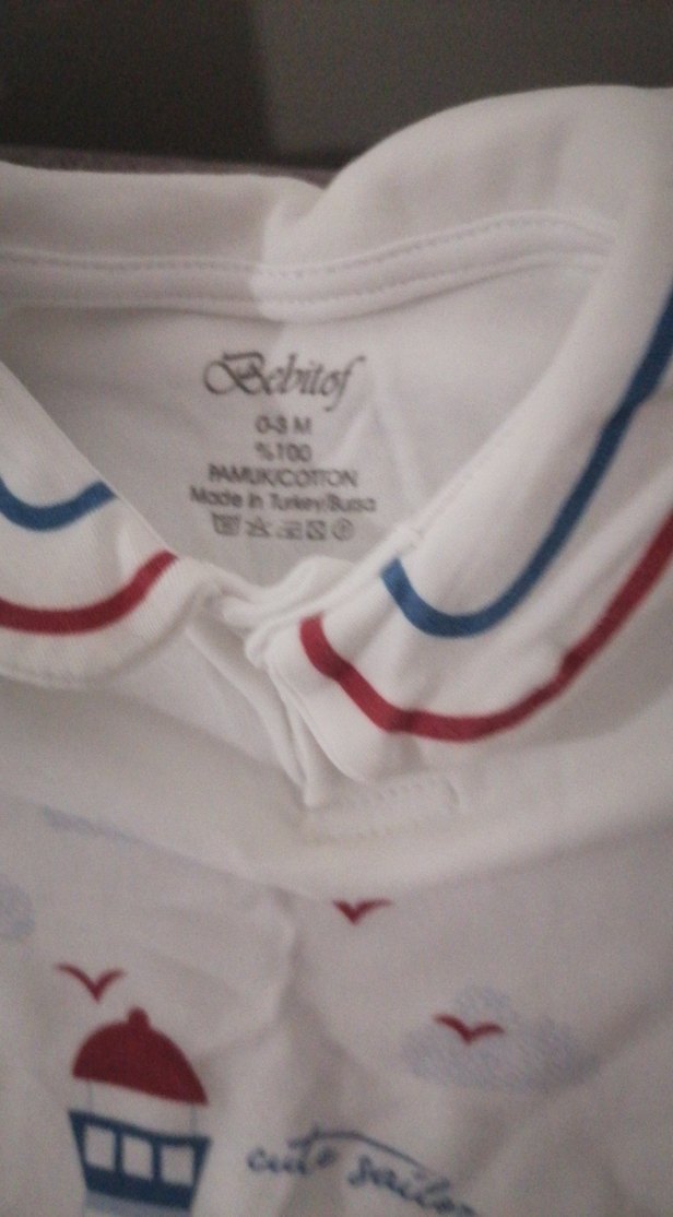 Bebek Erkek Kısa Kollu Beyaz Tulum - Görsel 2