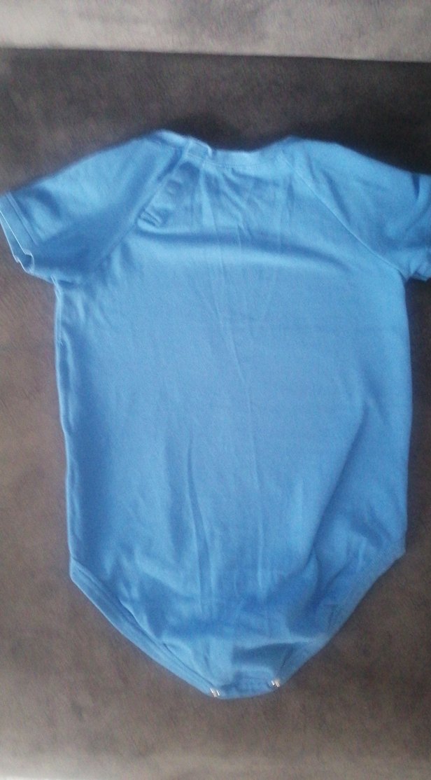 Mavi Kısa Kollu Bebek Body - Görsel 3