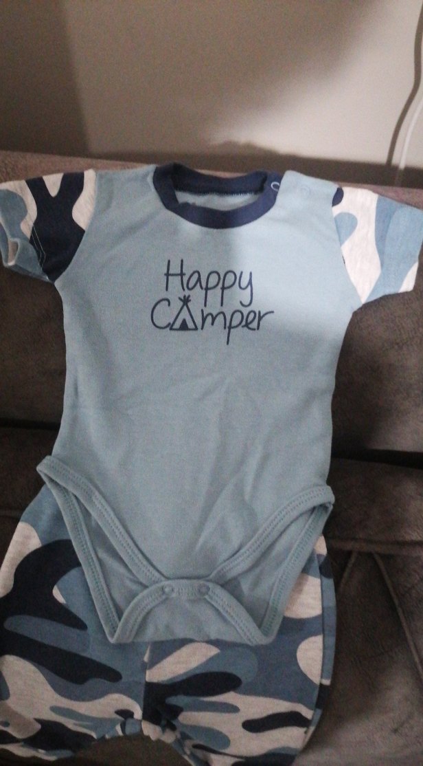 Mavi Kamuflaj Erkek Bebek Kısa Kollu Takım e bebek - Görsel 2