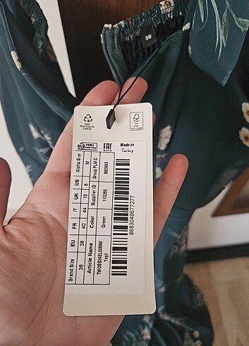 38 Beden yeşil Renk Trendyolmilla elbise